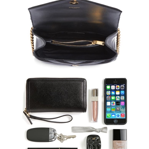 SAINT LAURENT Medium College Patchwork Suede & Leather Shoulder Bag - Picture 6 of 15